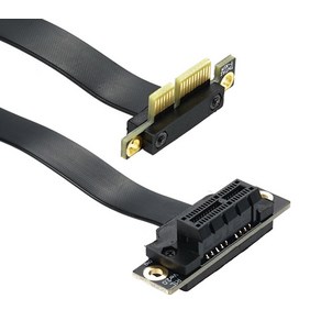 컴스 PCI Expess 연장 아답터 1x PCI-E 3.0 플랫 꺾임형 20cm BD205, 1개