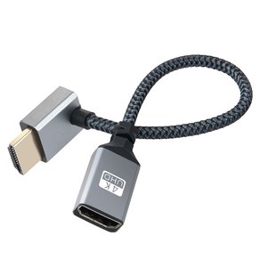 Coms HDMI 연장 케이블 젠더 MF 4K 60Hz UHD 꺾임형 IH696, 1개, 15cm