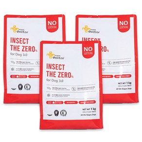 마이펫닥터 인섹트 더 제로 포 독 3.0 동애등에 알러지 사료, 곤충, 1kg, 3개