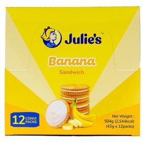 줄리스 바나나 샌드위치 과자 12p, 504g, 1개