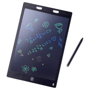 지니큐 컬러글씨 전자노트 LCD-K1200C, 블랙