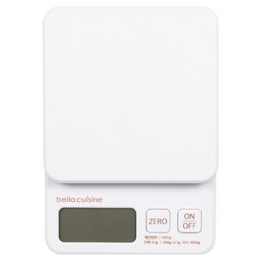 벨라쿠진 주방 전자 저울, 1kg, 화이트, G1-0219