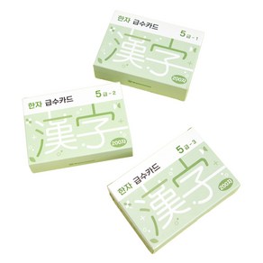 워터멜론 컴퍼니 5급 급수 한자 카드, 혼합색상, 1개