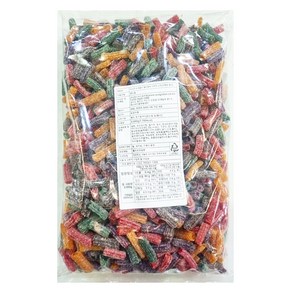 미니꼬 대용량 멀티컬러 사우어 스틱 비건젤리, 2kg, 1개