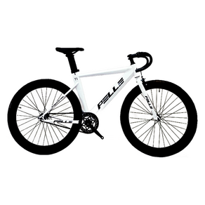 펠레스포츠 펠레바이크 픽시 T1 경량 카본스틸 픽시자전거 48S, Glossy White + Black, 160cm, 1개