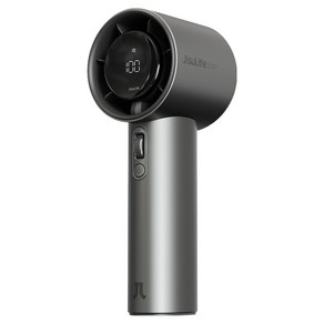 지수라이프 BLDC LED 미니 휴대용 무선 선풍기, Handheld Fan Po1 S, 다크그레이