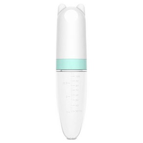 브라비 유아용 짜먹는 젖병스푼 초기 이유식 일체형, 1개, 그린