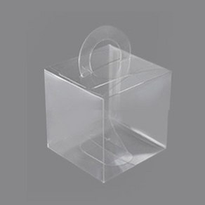 중앙패키지 손잡이 선물 답례박스 5호 9 x 9 x 10 cm, 투명, 10개