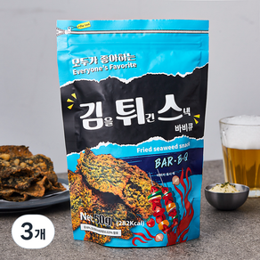 김을 튀긴 스낵 바비큐, 3개, 50g