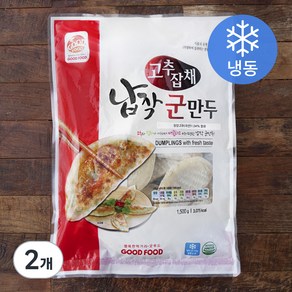 굿푸드 고추잡채 납작 군만두 (냉동), 1500g, 2개