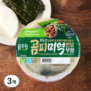 풀무원 곰피미역 반달 무쌈, 300g, 3개