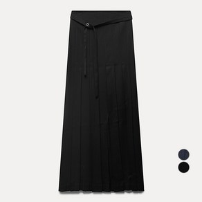 미쏘 여성용 플리츠 맥시 롱 스커트