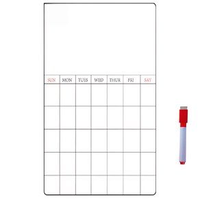 레란 냉장고 자석 달력 화이트보드 + 보드마카펜 세트, 화이트, 1개
