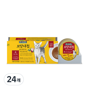 보양대첩 화 체질 고양이를 위한 간식캔, 흰살 생선 + 비트 혼합맛, 24개, 30g