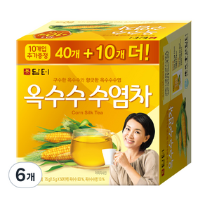 담터 옥수수 수염차, 1.5g, 50개입, 6개