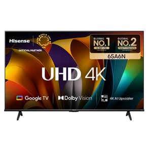 HISENSE 4K UHD LED 스마트TV, 165cm(65인치), 65A6N, 스탠드형, 방문설치