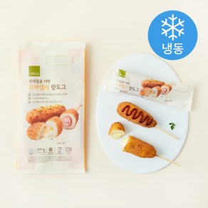 올가 치즈반 소시지반 모짜렐라 핫도그 (냉동), 80g, 5개입, 1개