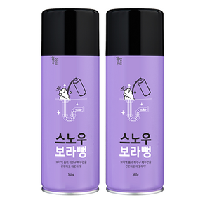 일상공감 스노우 보라뻥 360g 1개 + 에어로졸, 2세트
