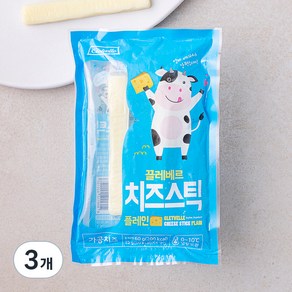 끌레베르 치즈스틱 플레인 4매입, 60g, 3개