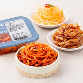 맛다린 진미채 90g + 오징어채조림 70g + 쥐포채간장조림 90g 밑반찬 3종 B세트, 1세트