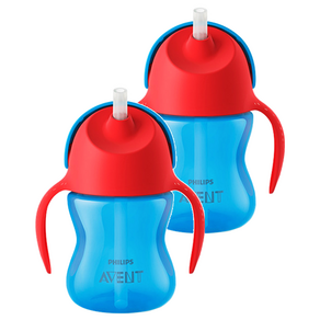 필립스아벤트 벤디 빨대컵 200ml SCF796, 2개, 레드 + 블루