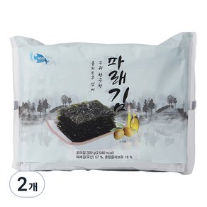 예맛 올리브유 섞어 구워 향긋한 파래김, 320g, 2개