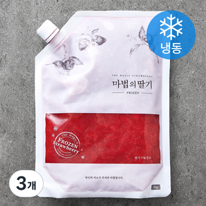 마법의딸기 프리미엄 수제딸기청 (냉동), 1kg, 3개