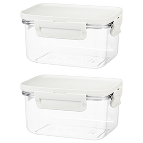 리템 에코스냅 밀폐용기 2호 IVORY, 620ml, 2개