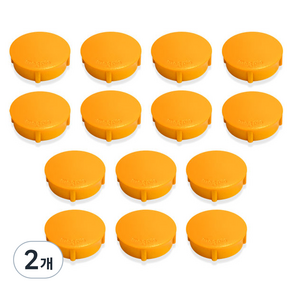 마그피아 칼라원형 자석홀더 무광 특대 14p, 노랑, 2개
