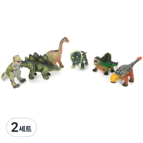 우토 소프트 미니 피규어 공룡 6종 세트, 2세트