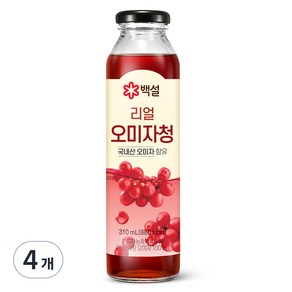 백설 리얼 오미자청, 310ml, 4개