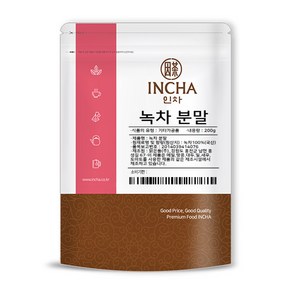 인차 녹차분말, 1개, 200g, 1개입