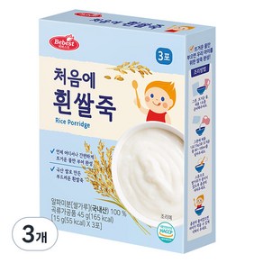 베베스트 처음에 흰쌀죽 3p, 3개, 45g