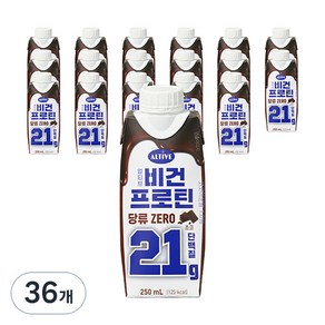 얼티브 비건 프로틴 초코, 250ml, 36개