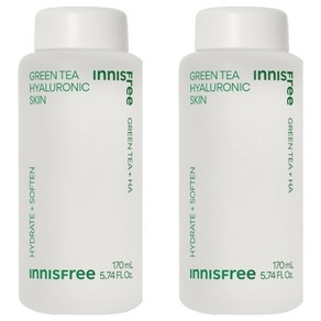 [비건뷰티] 이니스프리 New 그린티 히알루론산 스킨, 170ml, 2개