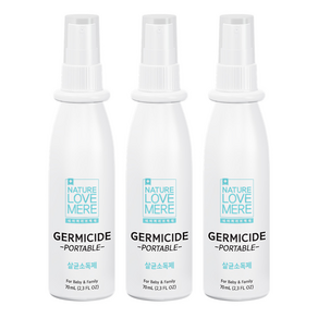 네이쳐러브메레 휴대용 뿌리는 살균 소독제, 70ml, 3개