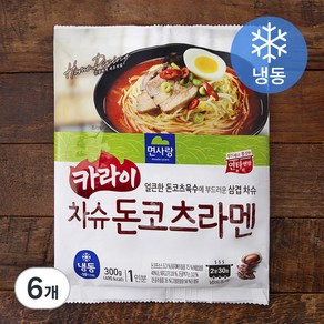 면사랑 카라이 차슈 돈코츠라멘 1인분 (냉동), 300g, 6개