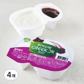 풀무원 그릭콩포트 블루베리 요거트, 140g, 4개