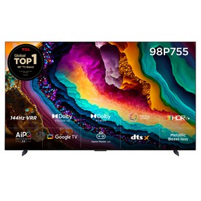 TCL 4K UHD LED 스마트TV, 248cm(98인치), 98P755, 스탠드형, 방문설치