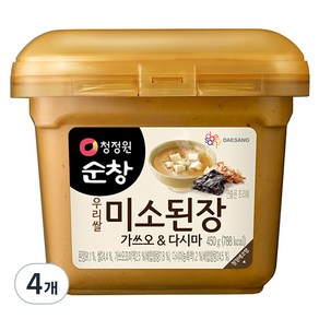 청정원순창 미소된장 가쓰오 앤 다시마, 450g, 4개