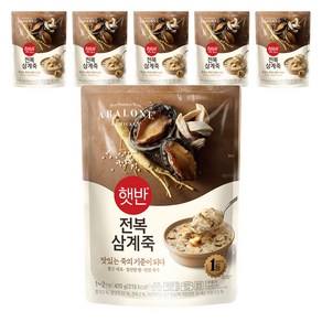 햇반 전복삼계죽, 420g, 6개