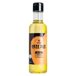 대현상회 볶지않은 국산 생참기름, 1개, 180ml