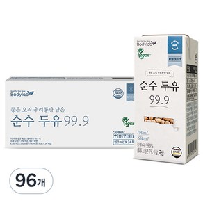 바디랩 순수 두유 99.9, 190ml, 96개