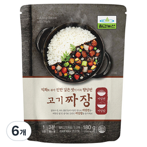 칠갑농산 고기짜장, 6개, 180g