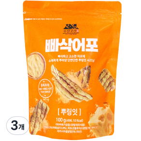 빠삭어포 뿌링잇, 100g, 3개