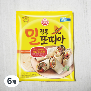 오뚜기 정통 밀 또띠아, 240g, 6개