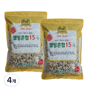 대한농산 웰빙혼합 15곡, 2kg, 4개