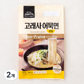 고래사어묵 고래사 어묵면 우동, 225g, 2개