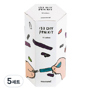 모나미 153 DIY 펜 키트 12종 세트, 혼합색상, 5세트