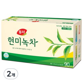 동서 현미녹차 티백, 1.5g, 90개입, 2개